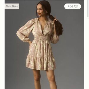 Anthropologie The Long-Sleeve Somerset Mini Dress Size 1X NWT